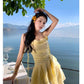 A Line Yellow Long Stunning Evening Gown Party Prom Dress       S7286