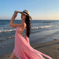 A Line Pink Long Stunning Evening Gown Party Prom Dress       S7307
