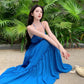 A Line Blue Long Stunning Evening Gown Party Prom Dress       S7274