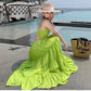 A Line Green Long Stunning Evening Gown Party Prom Dress       S7270