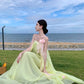 Tube Top Yellow Long Stunning Evening Gown Party Prom Dress       S7276