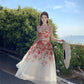 A Line Orange Long Stunning Evening Gown Party Prom Dress       S7267
