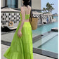 A Line Green Long Stunning Evening Gown Party Prom Dress       S7270