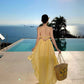 A Line Yellow Long Stunning Evening Gown Party Prom Dress       S7296