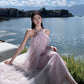 A Line Purple Long Stunning Evening Gown Party Prom Dress       S7299