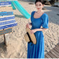 A Line Blue Long Stunning Evening Gown Party Prom Dress       S7277