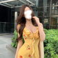 Dusk Rose Lace Floral Suspender Dress 2025 New Seaside Vacation Fishtail Long Dress R0040