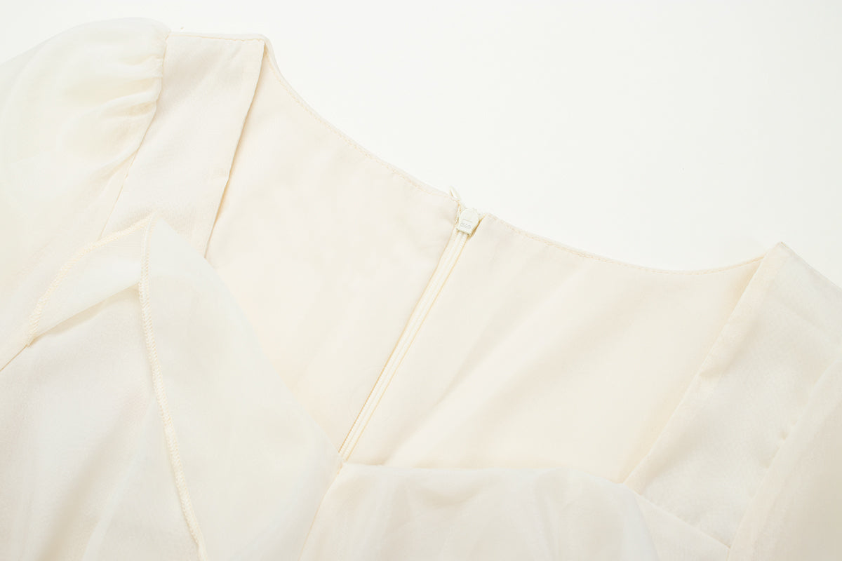 Gentle style 2025 new spring and autumn waist fairy long-sleeved dress R0034