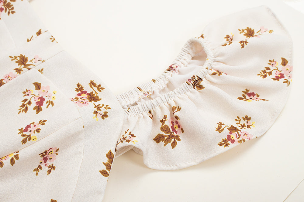 French tea dress 2025 new temperament floral dress holiday slit chiffon suspender dress R0054