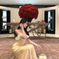 Beautiful little skirt gentle style floral yellow long skirt 2025 dress R0890