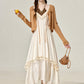 Improved ethnic holiday style new suspender dress temperament skirt R1962