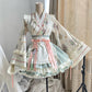 Date battle suit Chinese style lolita big sleeves cross collar big skirt suit R1663