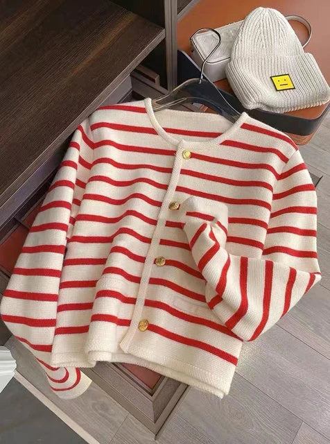 Women Sweaters O-neck Cardigan Fashion Long Sleeve Casual Short Tops    S2505