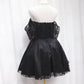 Off the Shoulder Short Black Lace Party Dress     S2965
