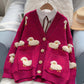Cute sheep pattern sweater long sleeve sweater sweater coat spring and autumn clothing     S2516