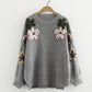 Lovely flowers long sleeve sweater     S2546