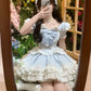 Sweet design sweetheart lolita dress bride bow waist slim flying sleeves puffy princess dress R1680