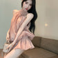 Gentle style, chic and beautiful flower halter neck short skirt, temperament petite dress R0796