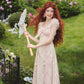 French sweet design tie waist lace dress new R5070