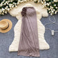 Sexy hot girl skirt design three-dimensional flowers high waist slim fit slit midi skirt R2195
