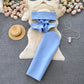 Palace style dress suit sexy one shoulder waist lotus leaf hem top versatile skirt two piece suit R2251
