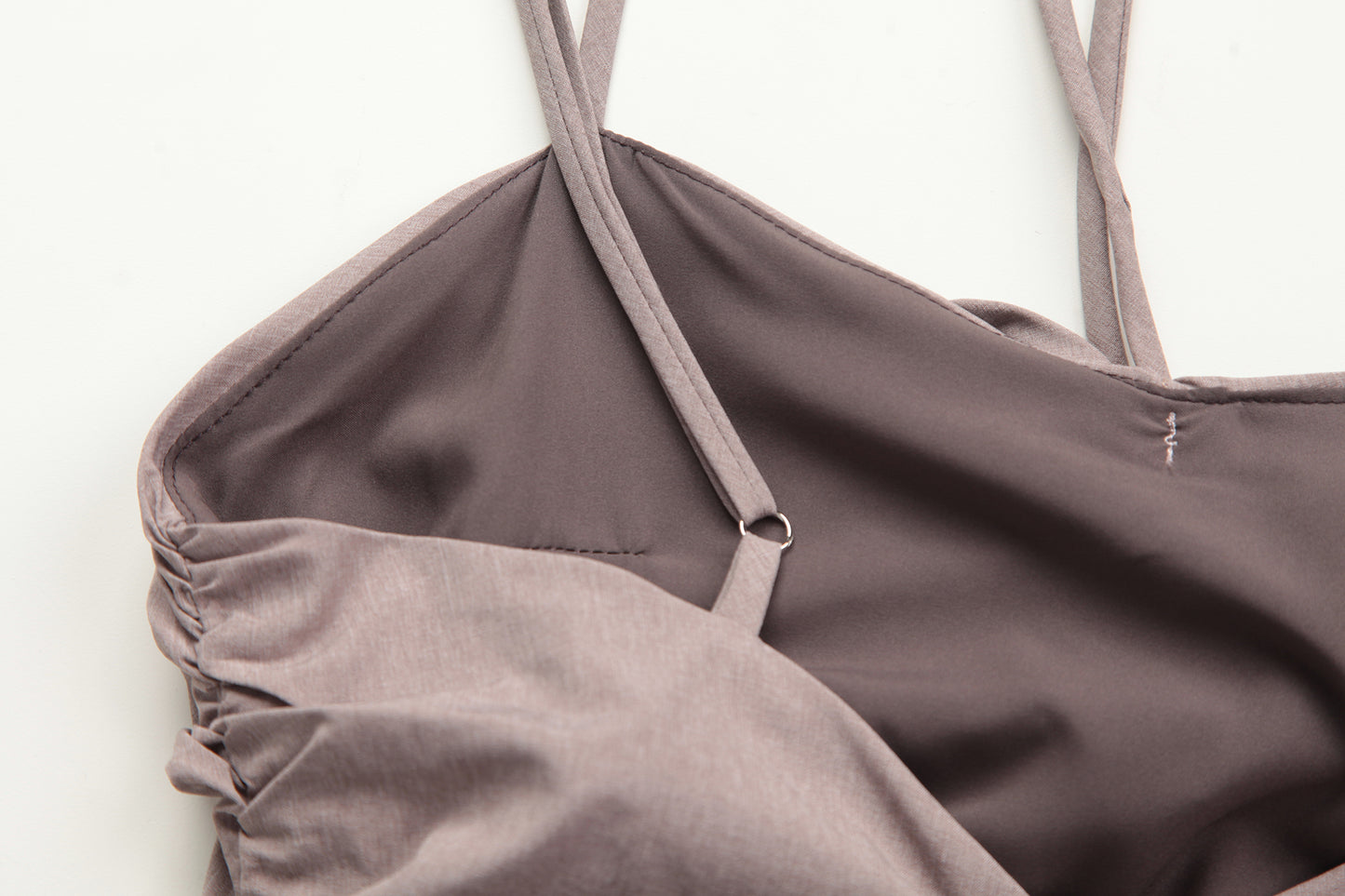 Pure desire retro hot girl style spaghetti strap suspender dress slim fit pleated splicing puffy skirt R3081