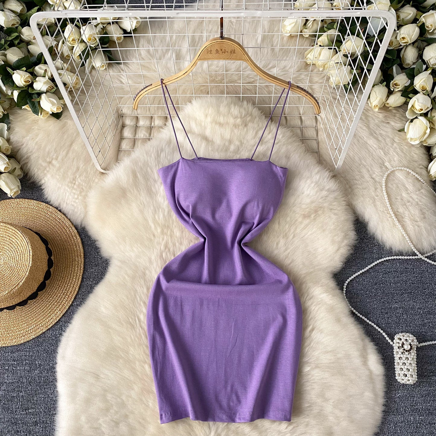 Sling bottom skirt new style with chest pad elastic slim hot girl tube top hip dress R2234