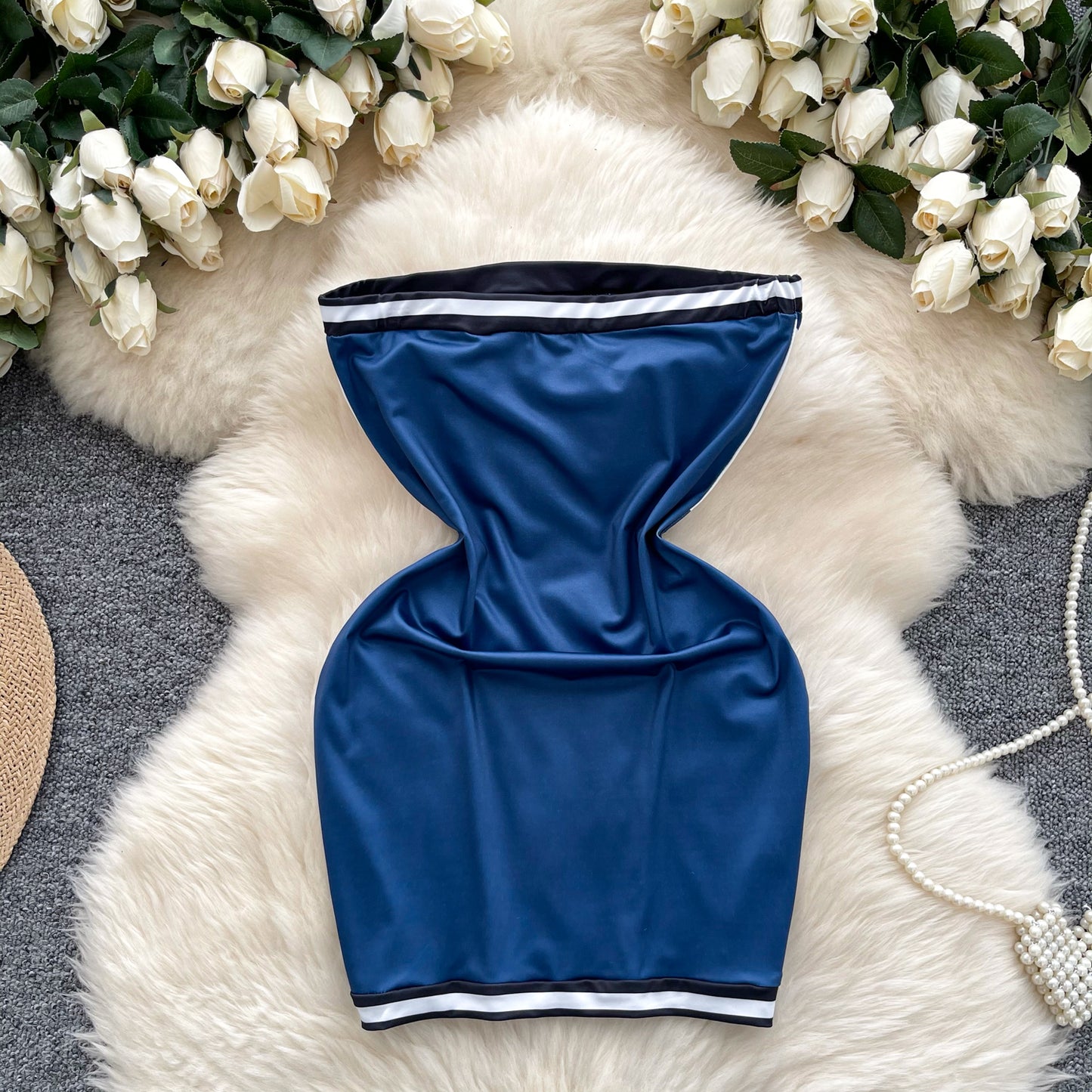 European and American style pure desire sexy letter print slim fit hip skirt hot girl short skirt R2207