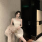 Sexy slim fit hip skirt with off-shoulder dress R0539