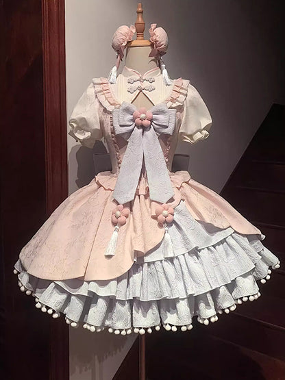 Christmas outfit Chinese style Lolita cute girl op dress Lolita national style princess dress R1690