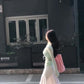 2025 Cool and Relaxed Wear Set Green Long-sleeved T-shirt Vest Skirt Three-piece Set R0497