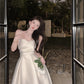 French suspender dress sexy sleeveless vest waist slim fit high-end dress skirt R1447