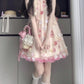 Gentle and sweet style flower off-shoulder halter dress beautiful loose A-line skirt R0798
