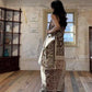 Travel wear seaside vacation retro print halter dress bohemian loose beach dress R1609