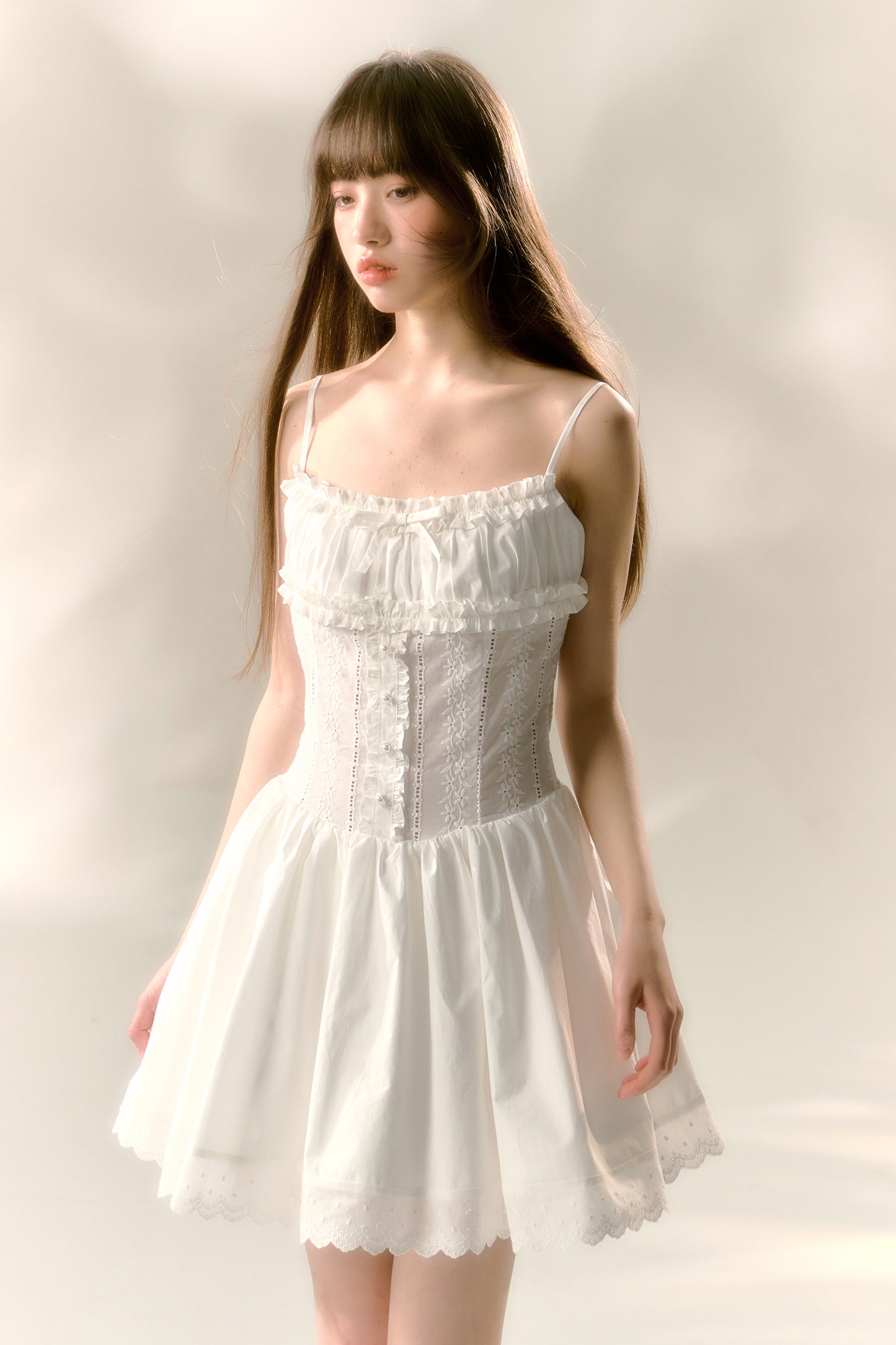 South France dress lace hollow ballet niche suspender skirt R5208