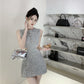 Slimming dress for women, new summer style, French sleeveless, high-end short hip skirt R3753