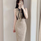 Temperament lady sleeveless dress evening gown sexy slim hip skirt R0510
