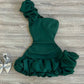 Pure horny sexy ruffled buds fluffy jumpsuit short skirt party small dress high-end women's homecoming dress R3003