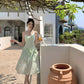 One dress multiple wear mint green suspender dress unique beautiful skirt R0532
