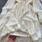 New style lapel heavy hook flower hollow French lace dress sexy long skirt R2306