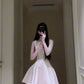 Suspender dress French style high-end waist a-line birthday puffy short skirt R0609