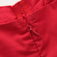 French red suspender dress female sexy backless seaside holiday dress R3035