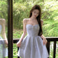Sequined suspender dress sexy high waist slim V-neck temperament party dress R1494