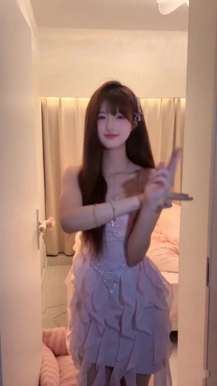 Summer beautiful little skirt holiday style purple irregular ruffle flower dress R0843