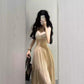 Exquisite suspender dress small dress celebrity waist temperament long skirt R0495