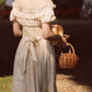 French pastoral style cake-style fishbone maxi dress with slim waist and cotton homecoming dress R5136