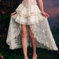 French sweet suspender suit fishbone corset waist slim lace skirt short homecoming dress R5150