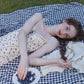 French Girl Knitted Cardigan Floral Stretch Ruffled Suspender Dress Set Homecoming Dress R5161