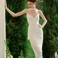 French romantic pure white design tube top dress custom fabric niche high-end homecoming dress R5141