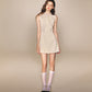 Tulle Tie Bow Dress Slim Waist Sleeveless Vest Dress R5167